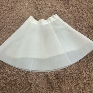Express White Circle Mini-Skirt